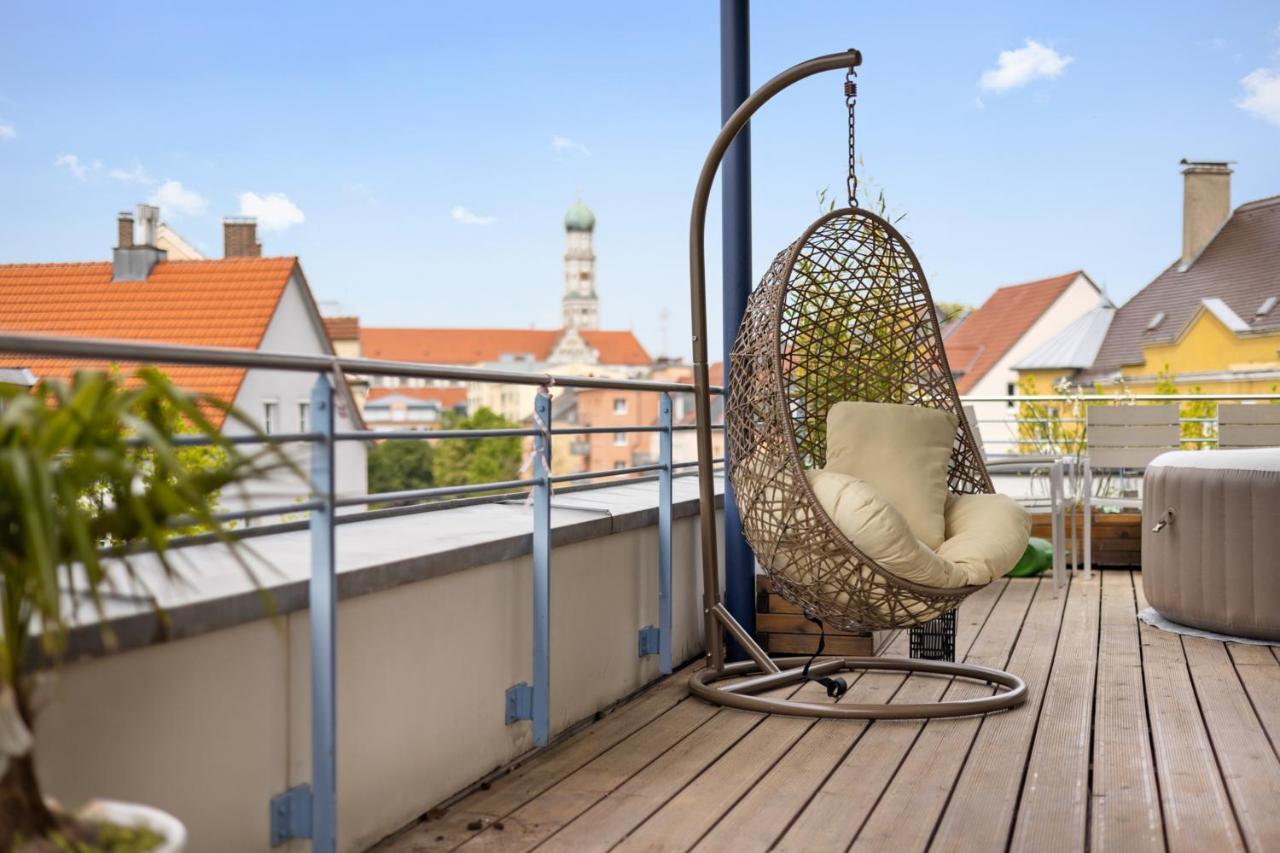 Arbio I Premium Penthouse Apartment Augsburg Kültér fotó