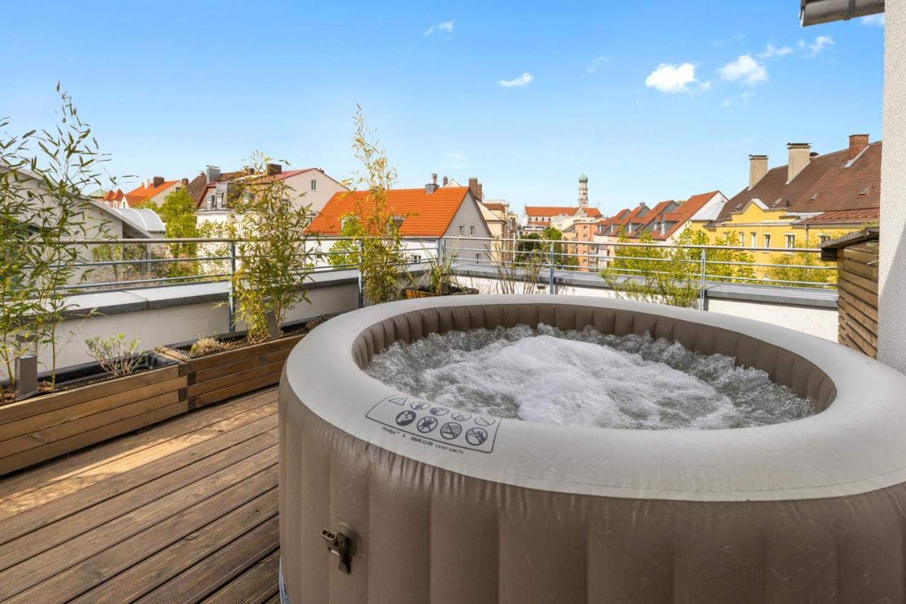 Arbio I Premium Penthouse Apartment Augsburg Kültér fotó