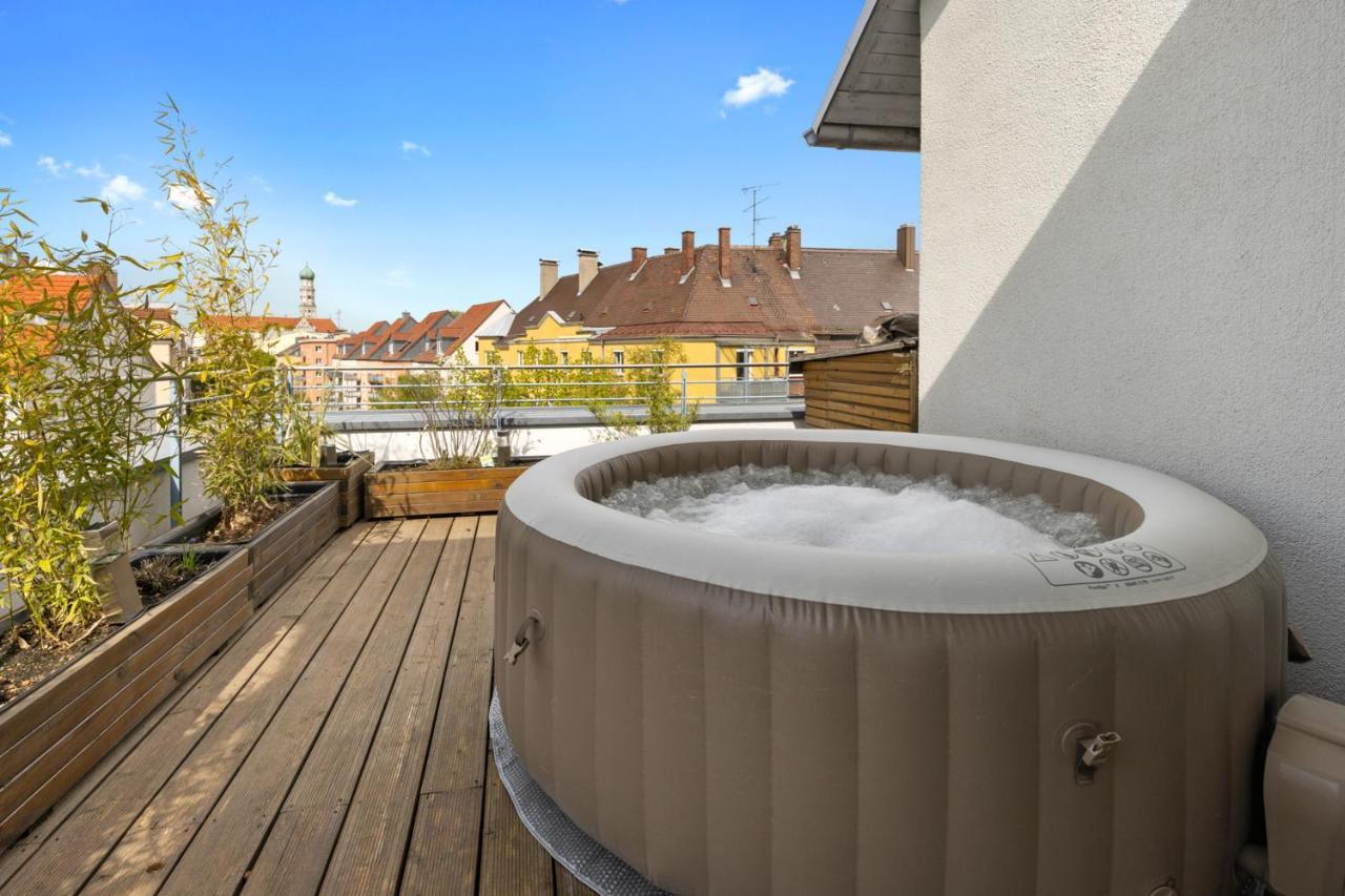 Arbio I Premium Penthouse Apartment Augsburg Kültér fotó