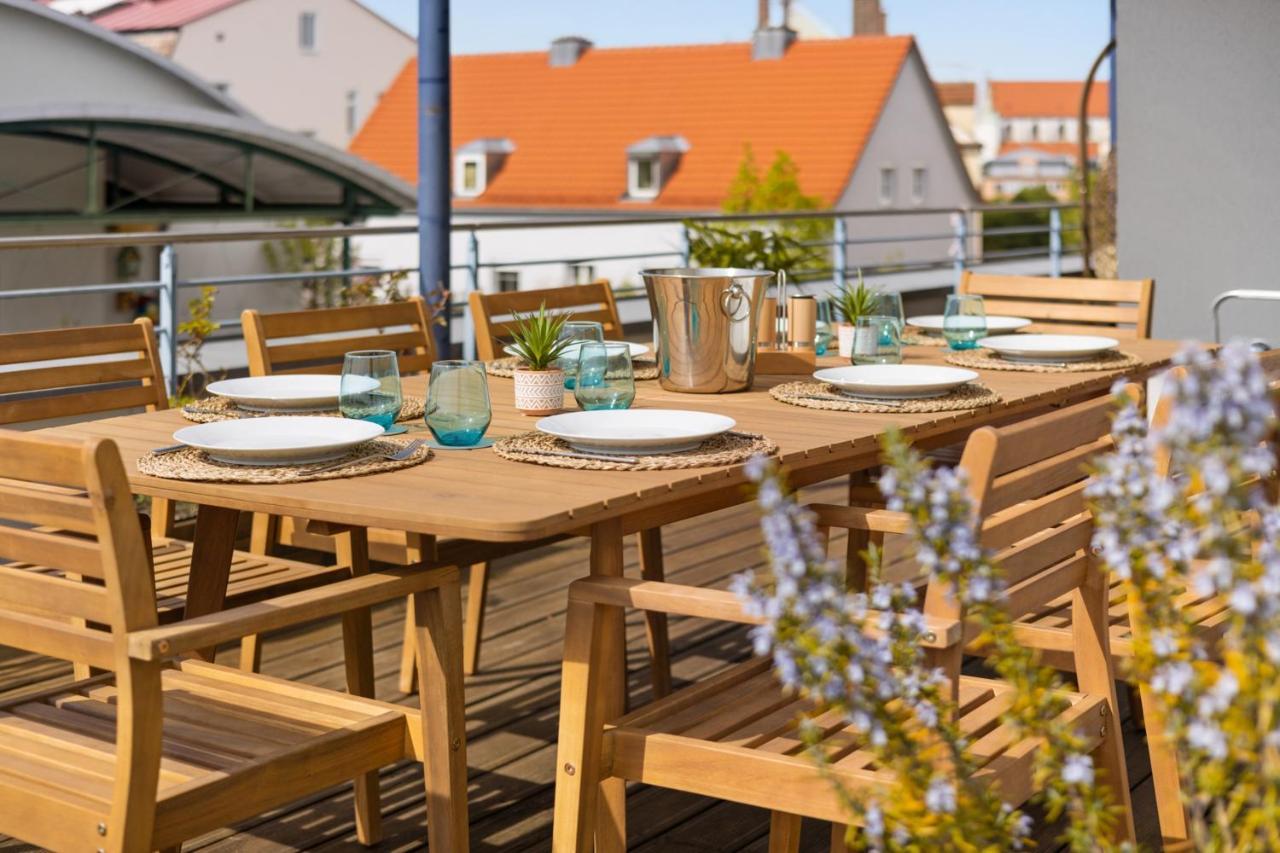 Arbio I Premium Penthouse Apartment Augsburg Kültér fotó