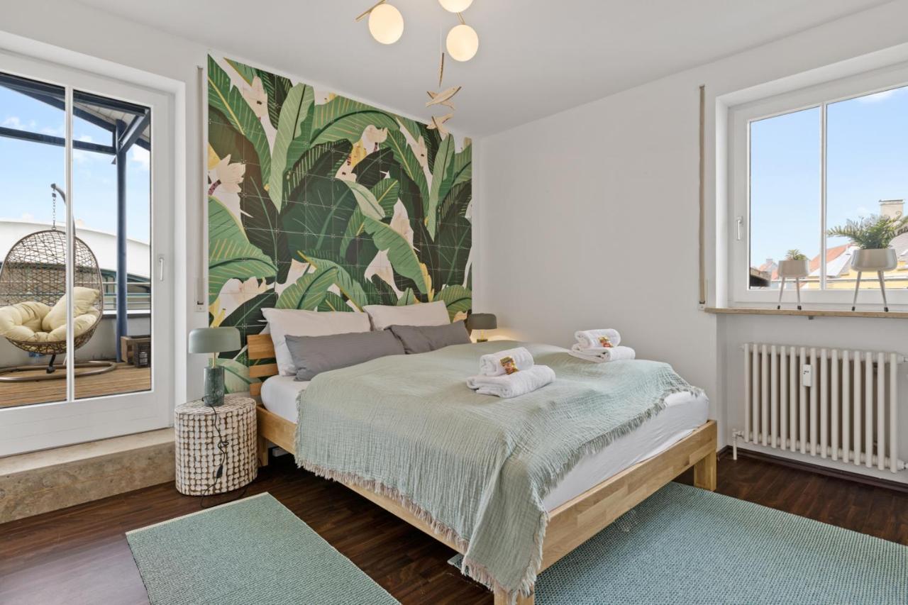 Arbio I Premium Penthouse Apartment Augsburg Kültér fotó
