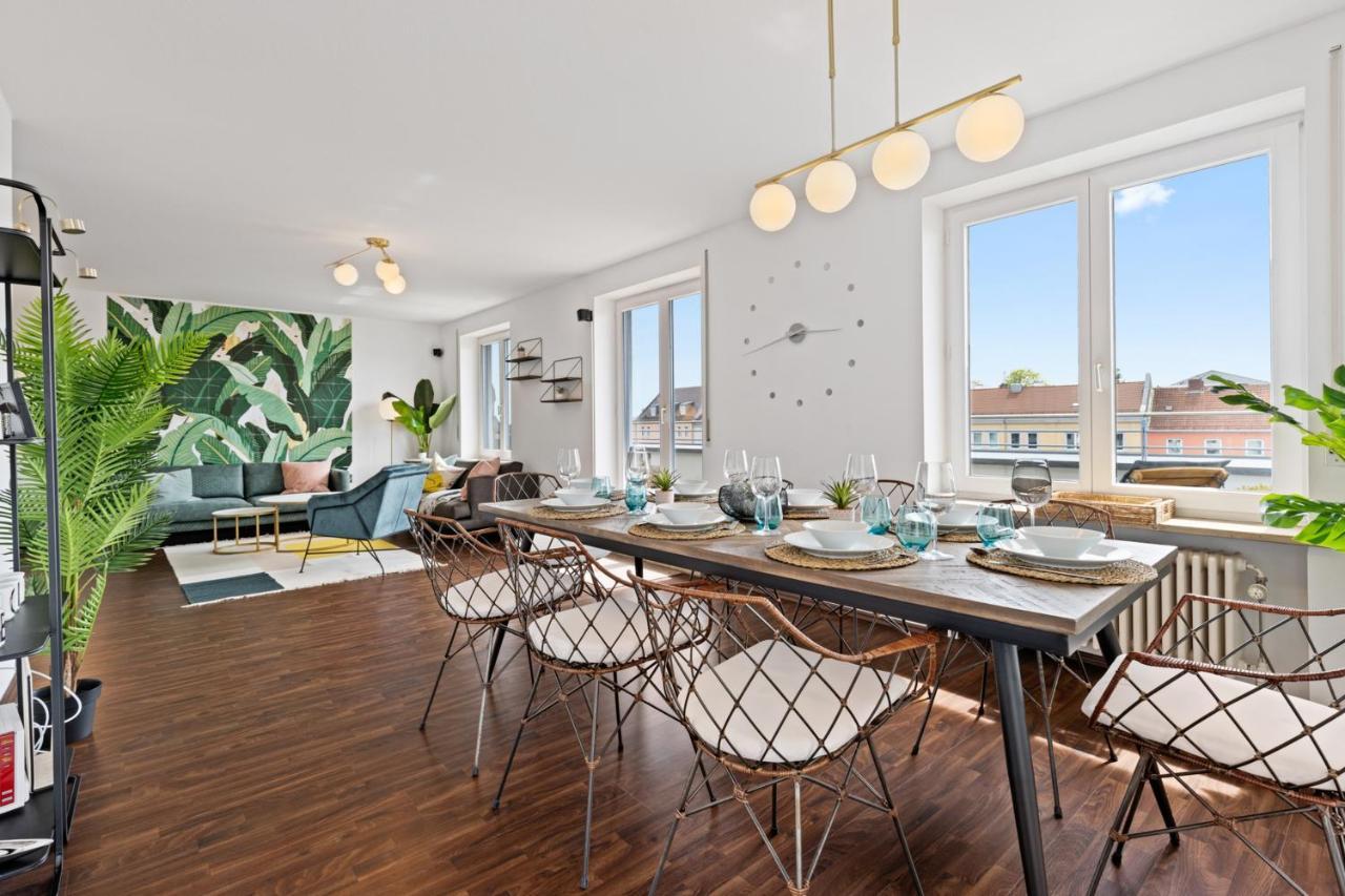 Arbio I Premium Penthouse Apartment Augsburg Kültér fotó